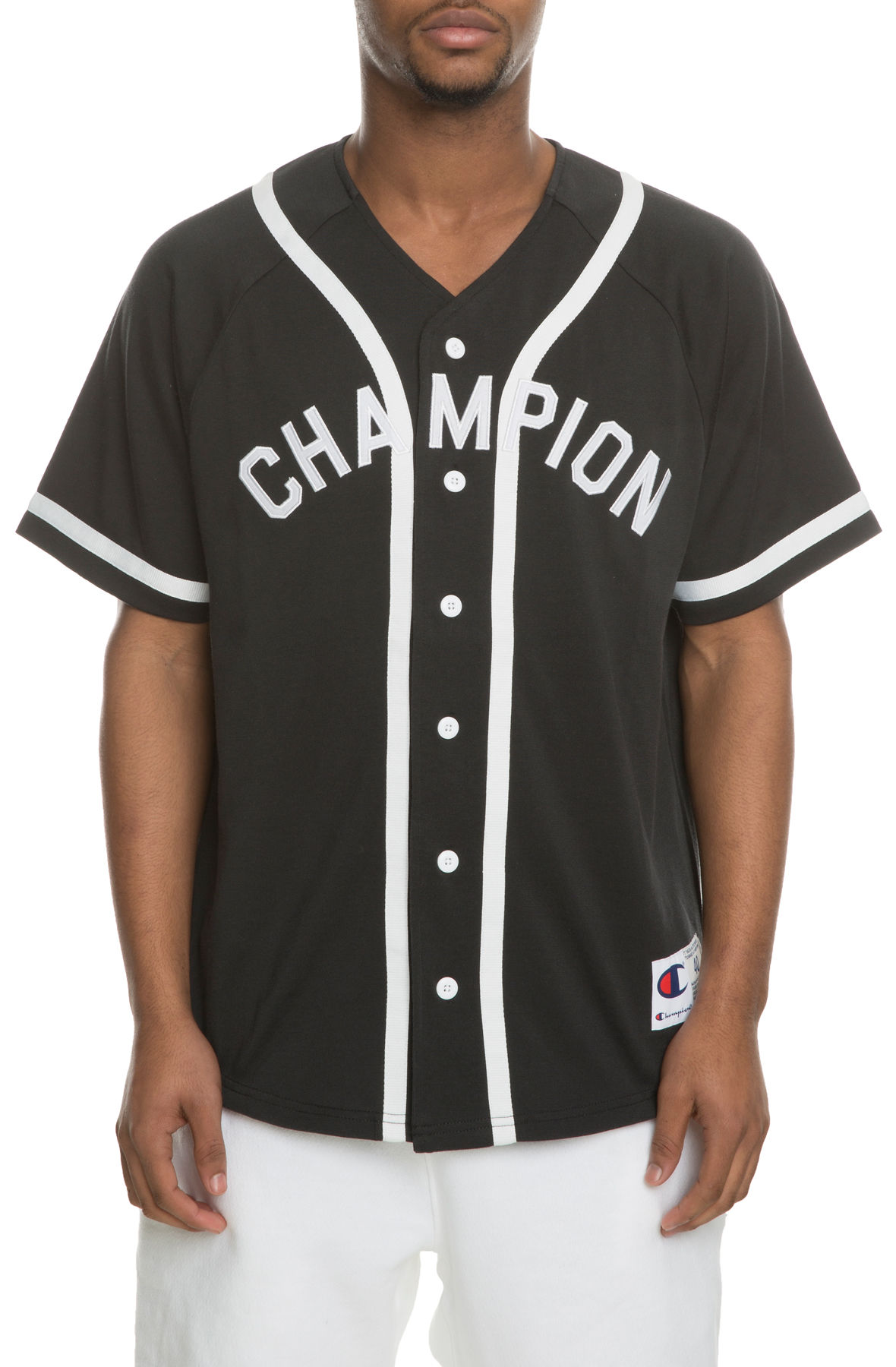 champion baseball jersey black