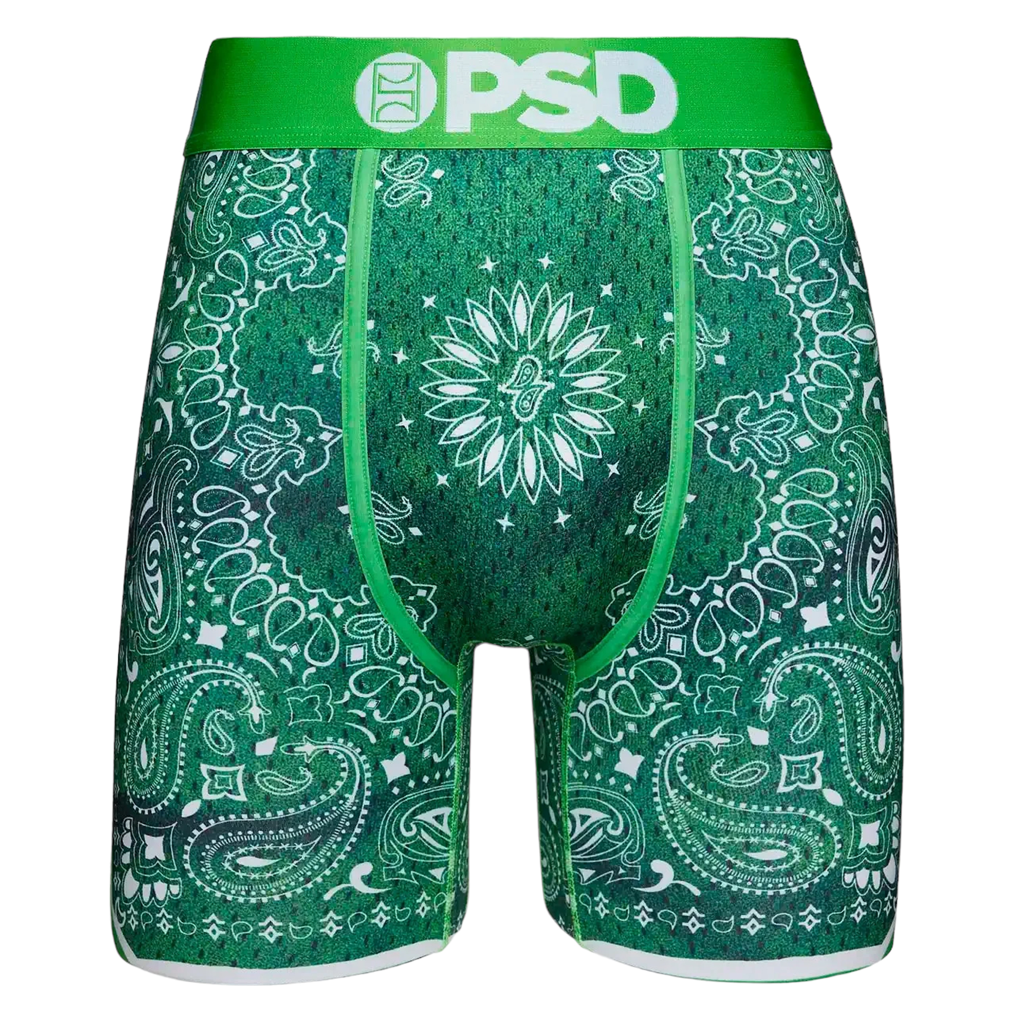 PSD Men's Brief Underwear Bottom (Green/Money Diamond, L)