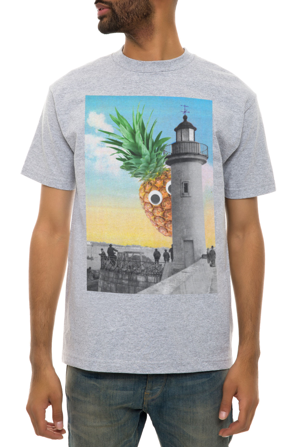 The Watching Over Tee in Heather Grey