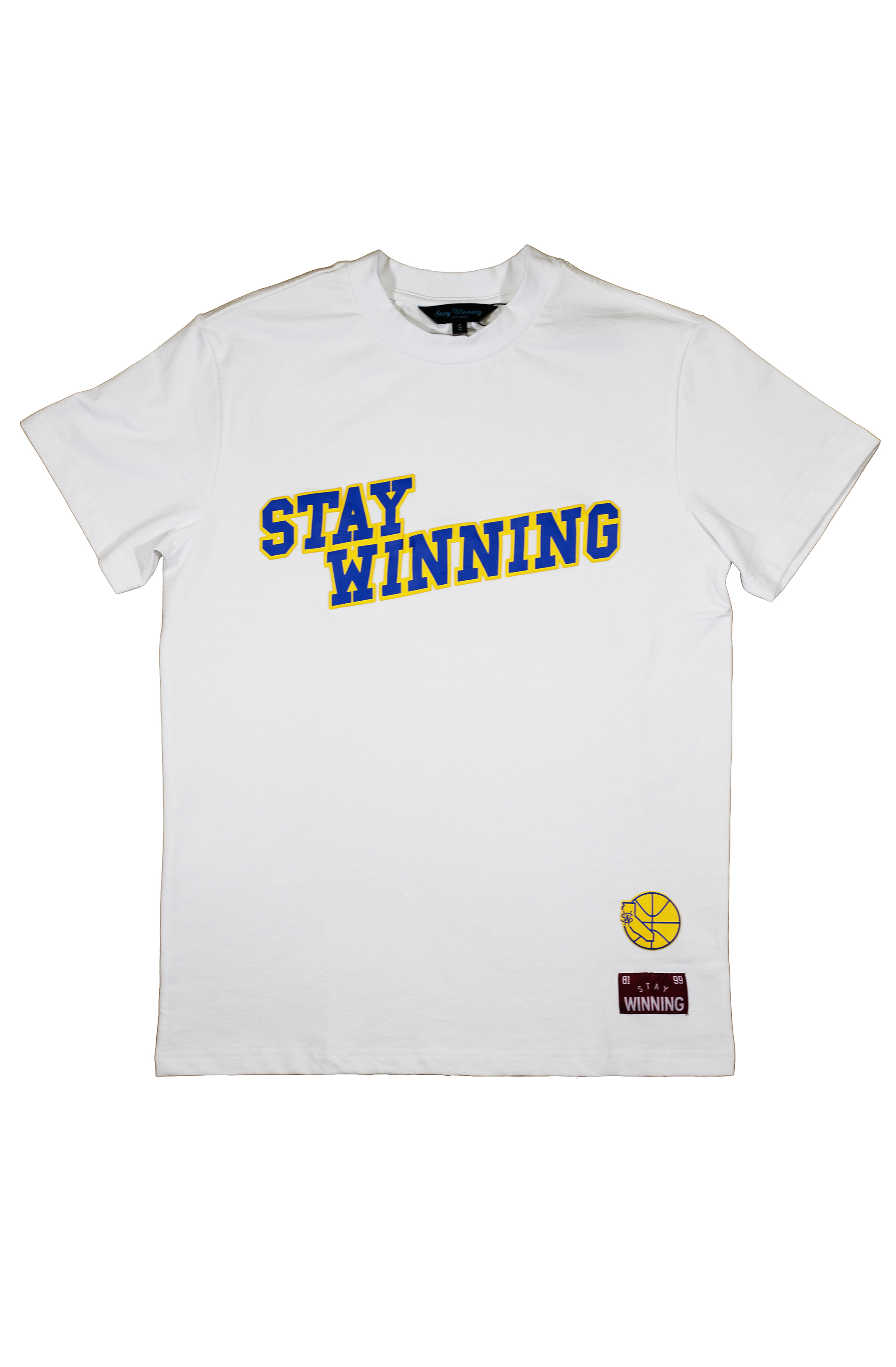 Stay Winning Golden State Retro White Tee