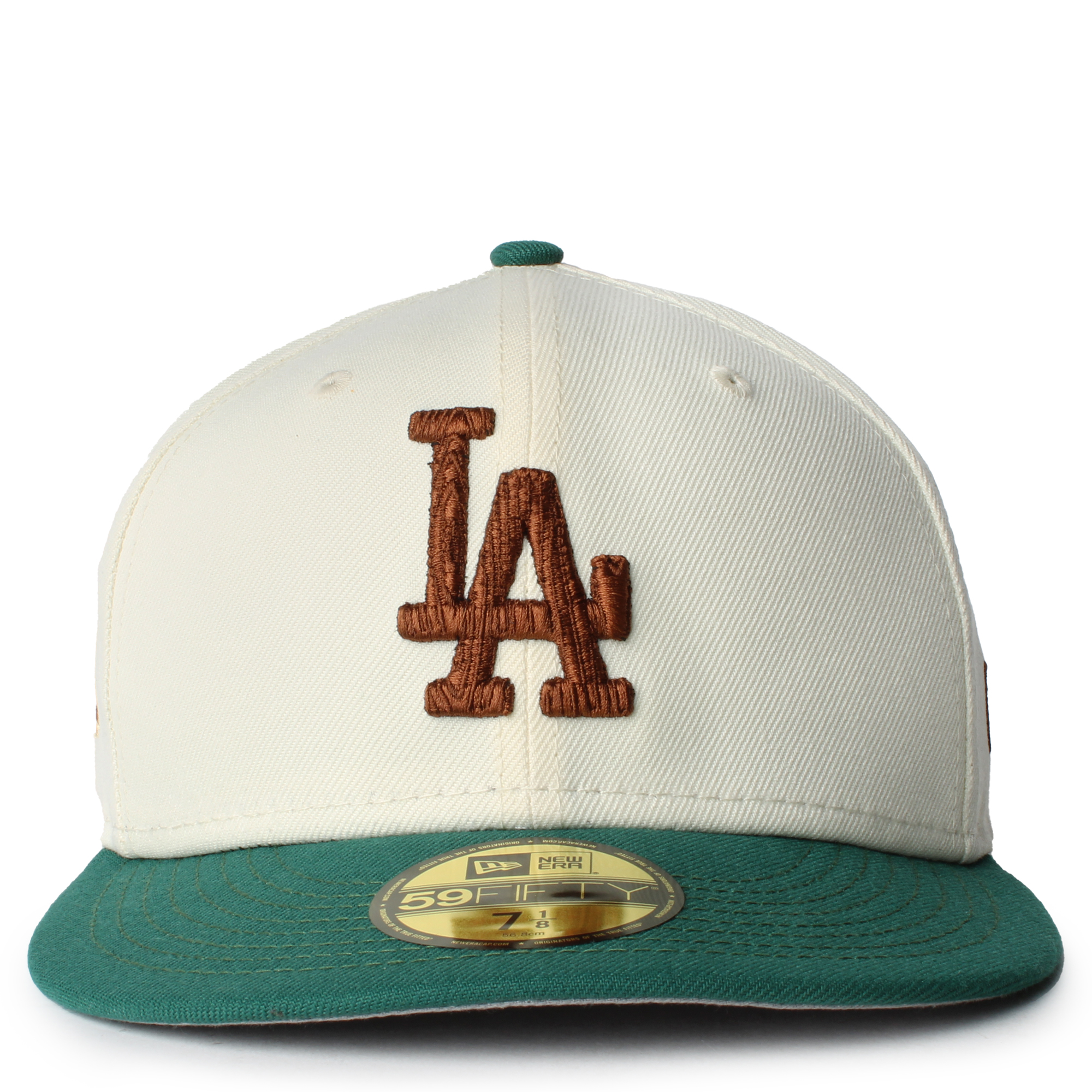 Los Angeles Angels Hat Cap Fitted Mens 7 3/8 Brown New Era 59Fifty