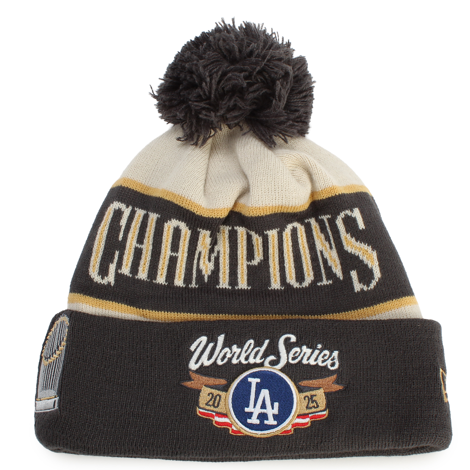 MLB Los Angeles Dodgers World Series Champs Pom Beanie