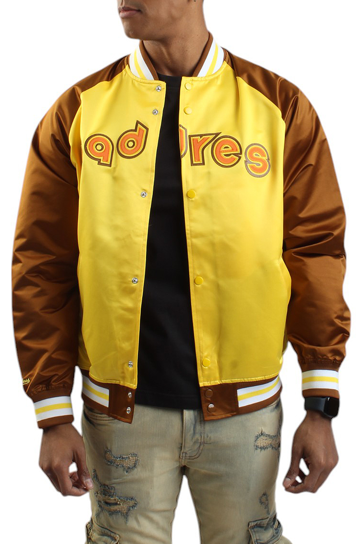 MLB San Diego Padres Vintage Logo Satin Jacket