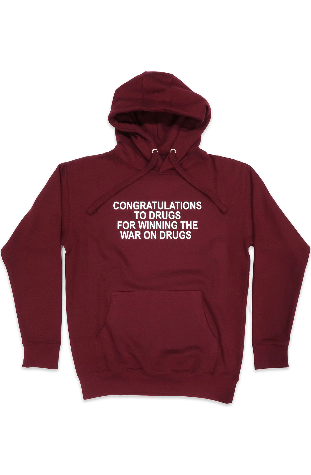 Congratulations To Drugs Hoodie in Burgundy Regular price