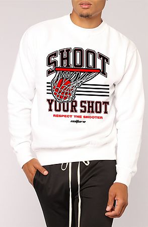 The Shoot your Shot Crewneck in White