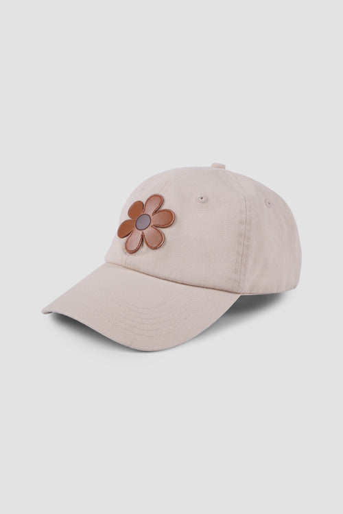 Flower Leather Vintage Dad Cap