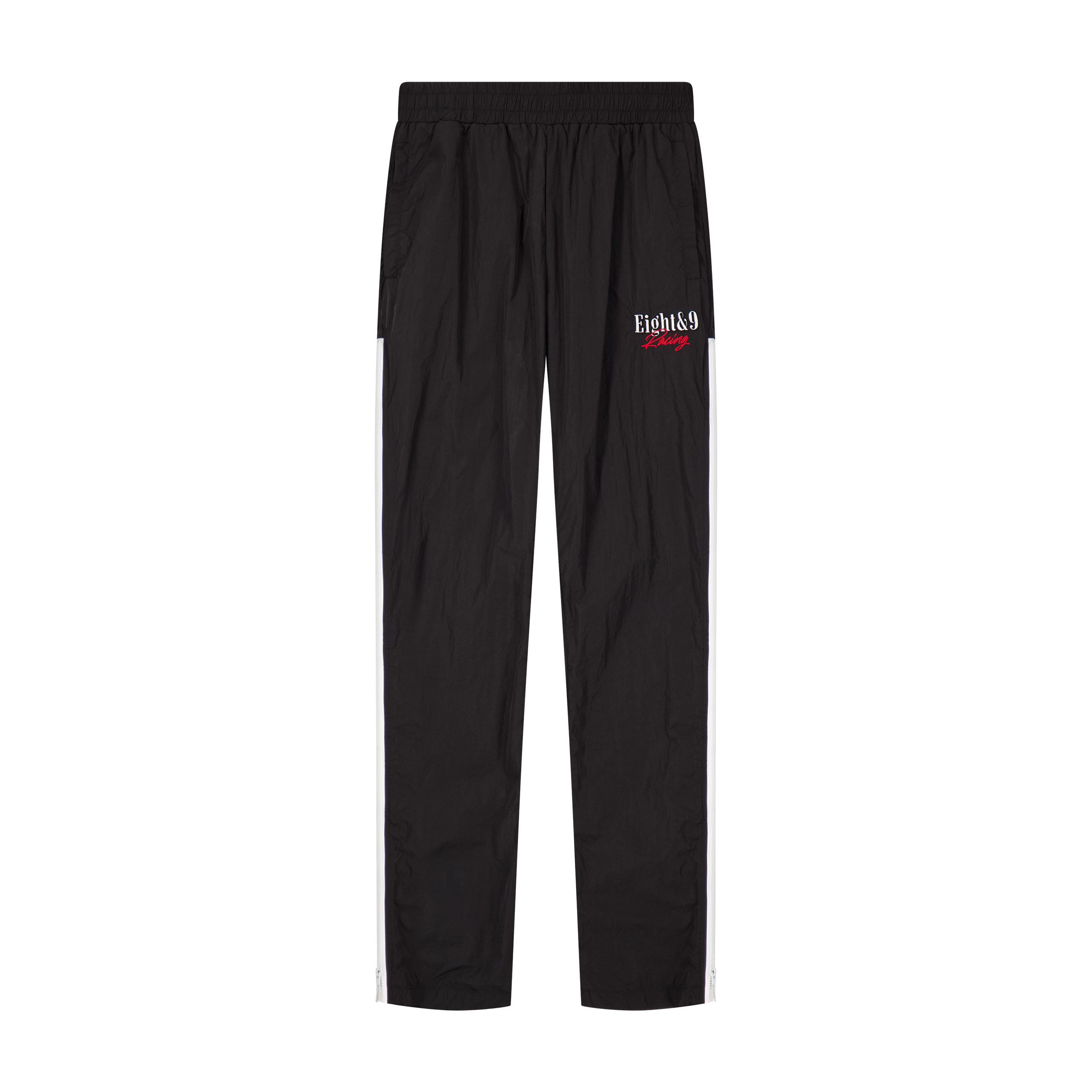 Slide Nylon Flare Zipper Pant Black