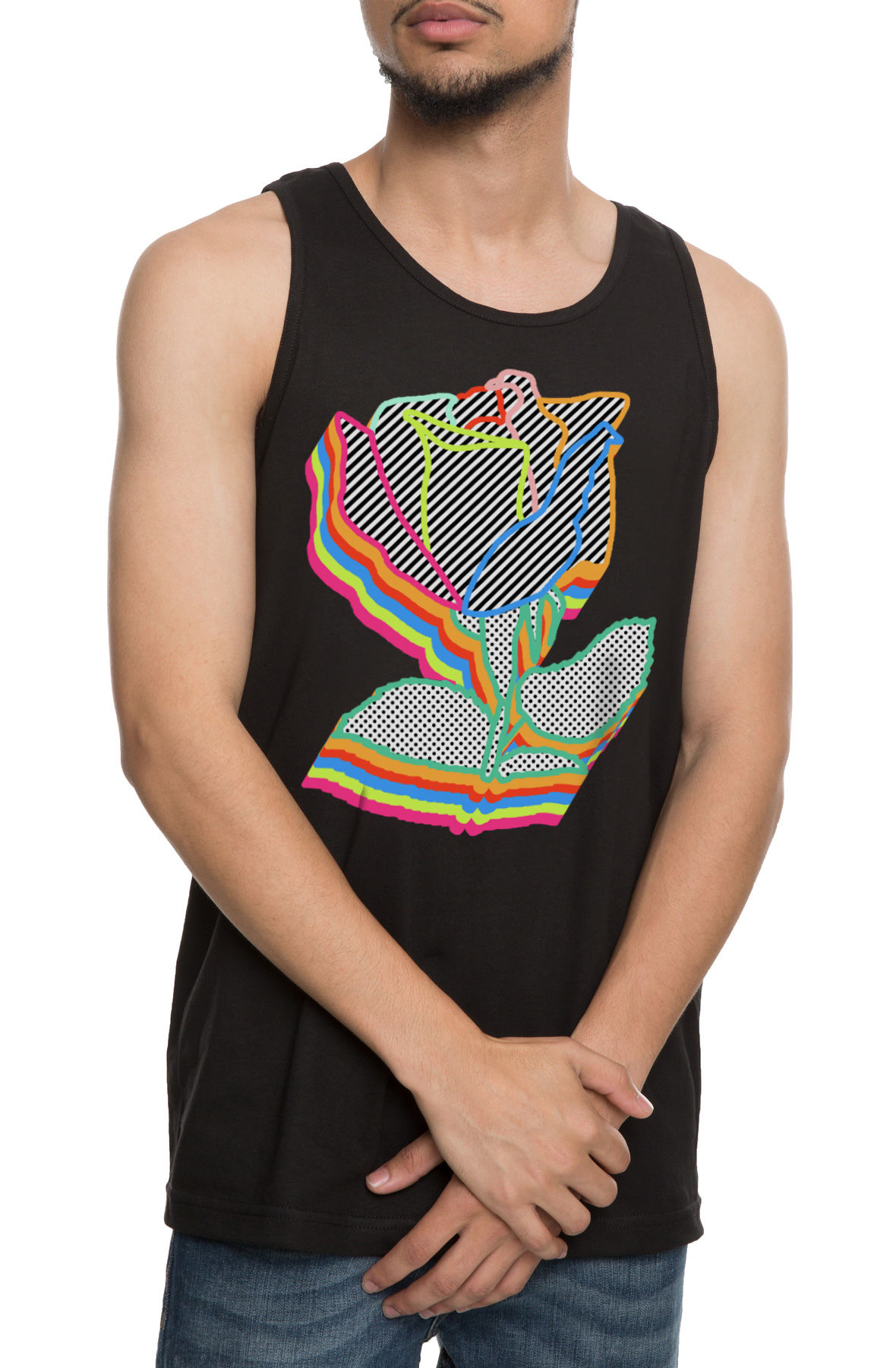 The Scribbling Away Tank Top in Black