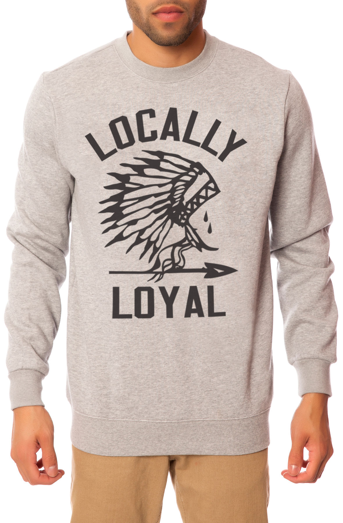 The Locally Loyal Crewneck Sweatshirt in Heather Grey