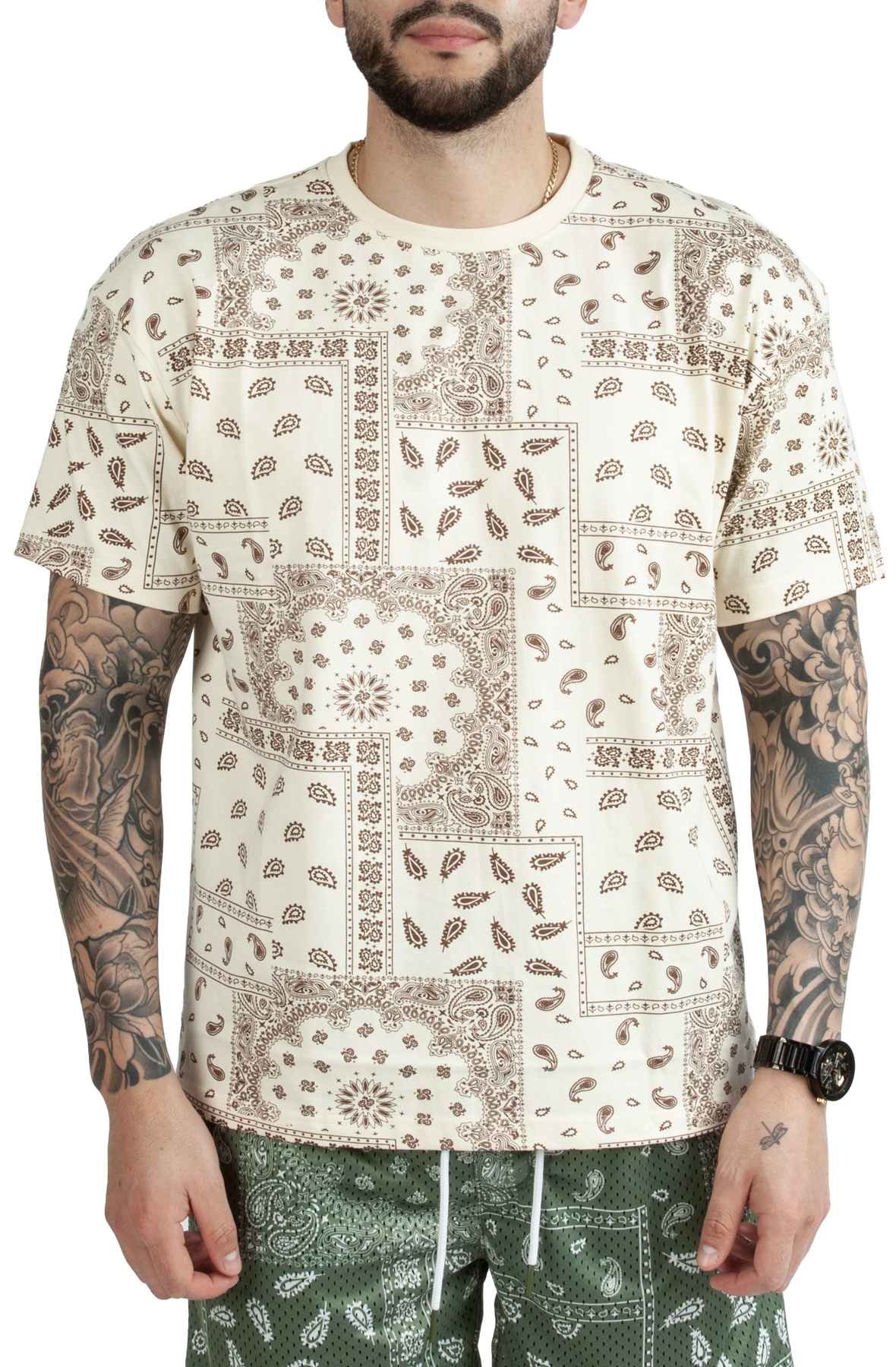 Drop Shoulder Paisley Tee