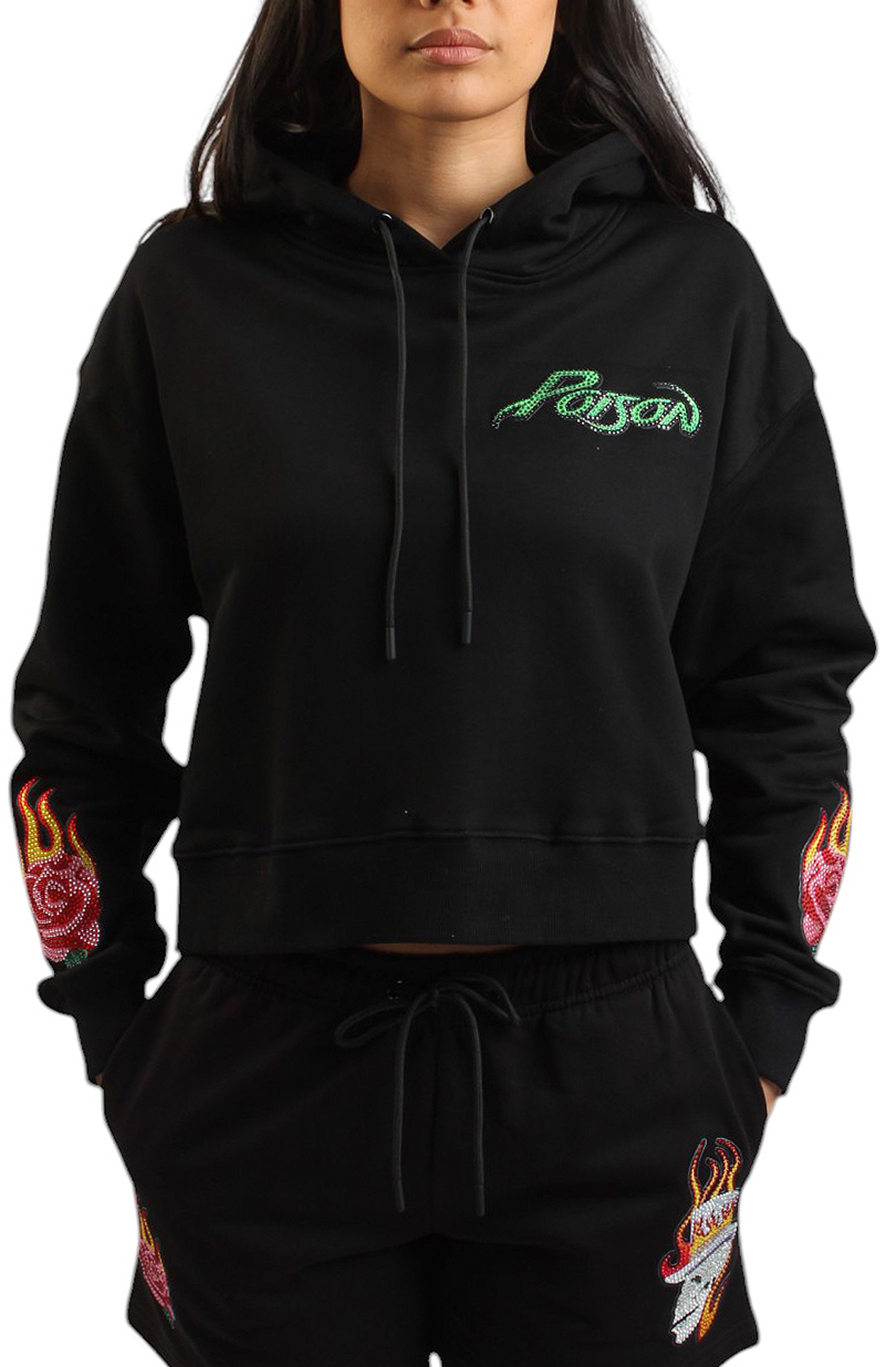 POISON CROPPED HOODIE