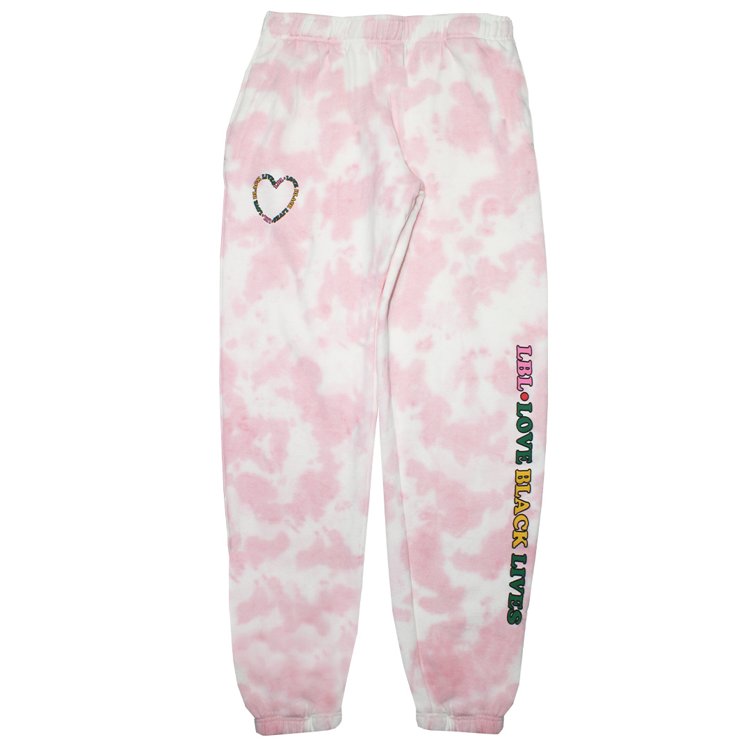 Cross Colours Love Black Lives Jogger - Pink Tie Dye