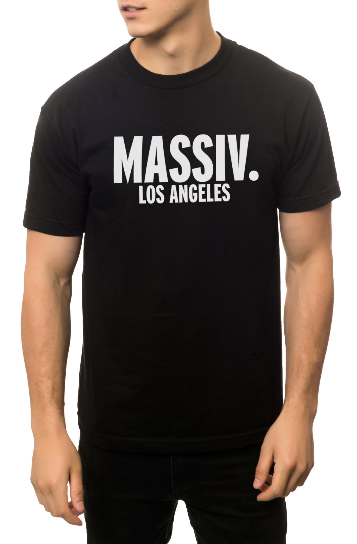 The Massiv Los Angeles Tee in Black