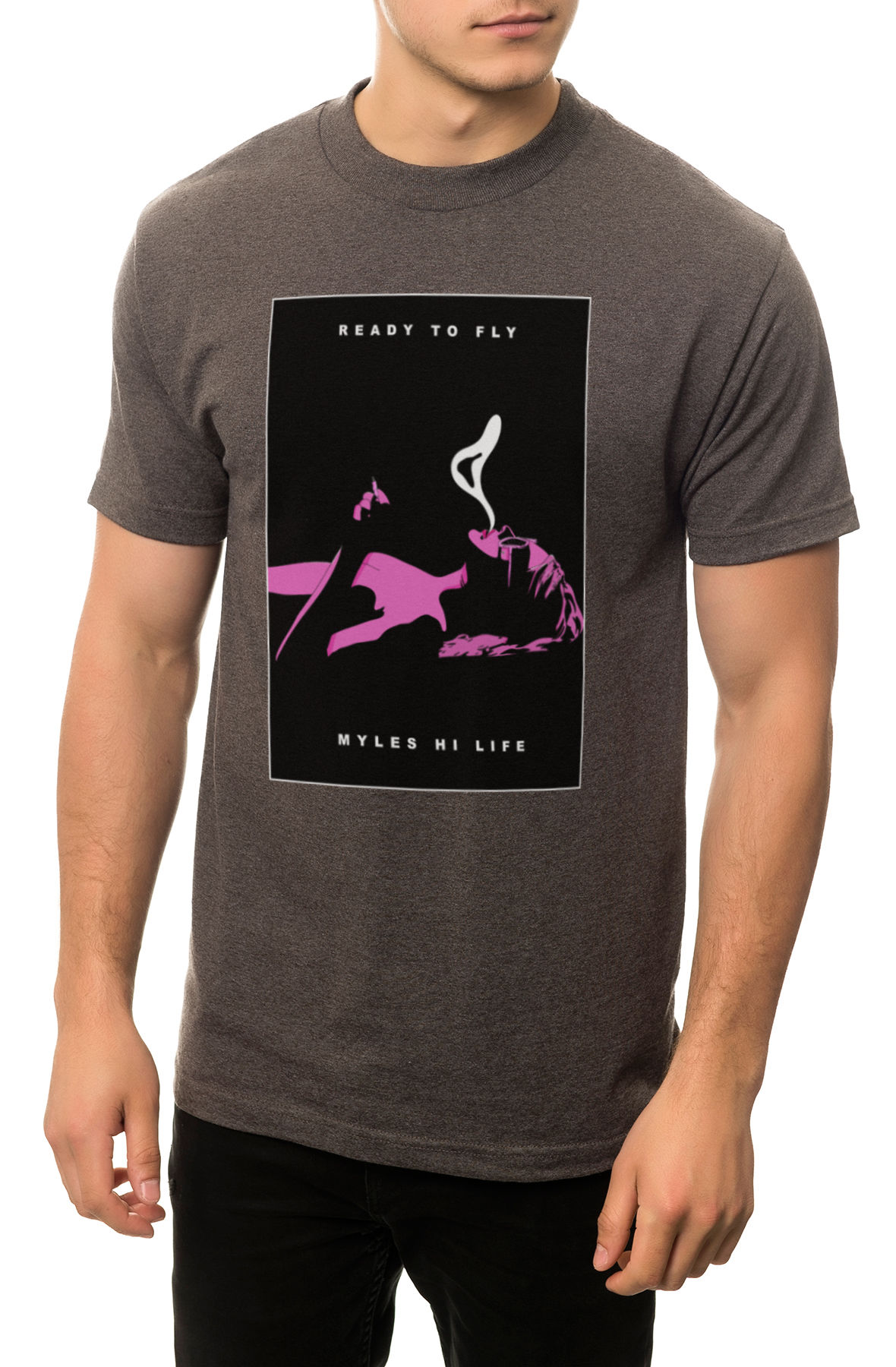 The Ready to Fly Tee in Charcoal Heather