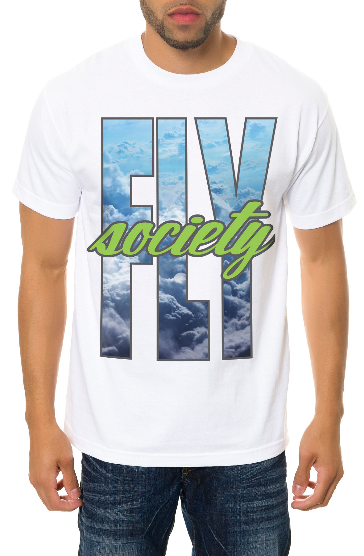 The Fly Clouds Tee in White