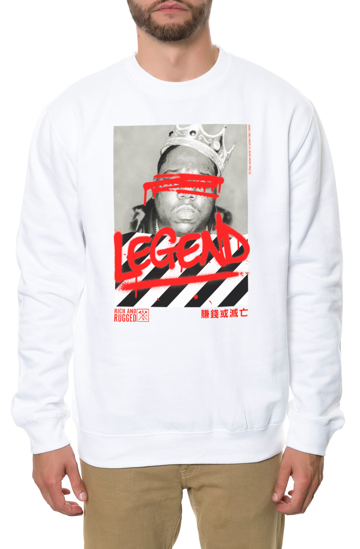 The Big Legend Crewneck Sweatshirt in White