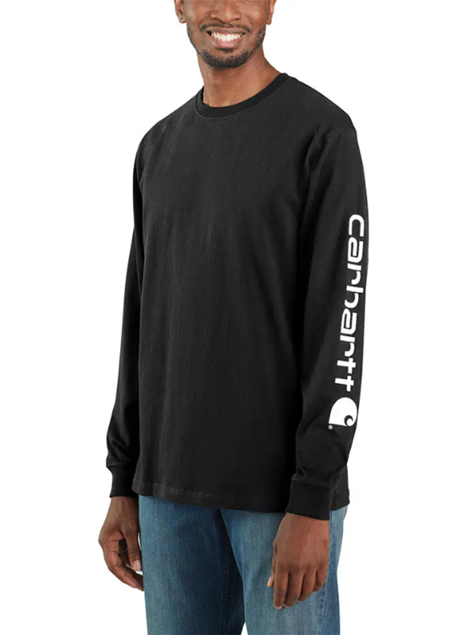 Signature Sleeve Logo L/S Shirt - Black