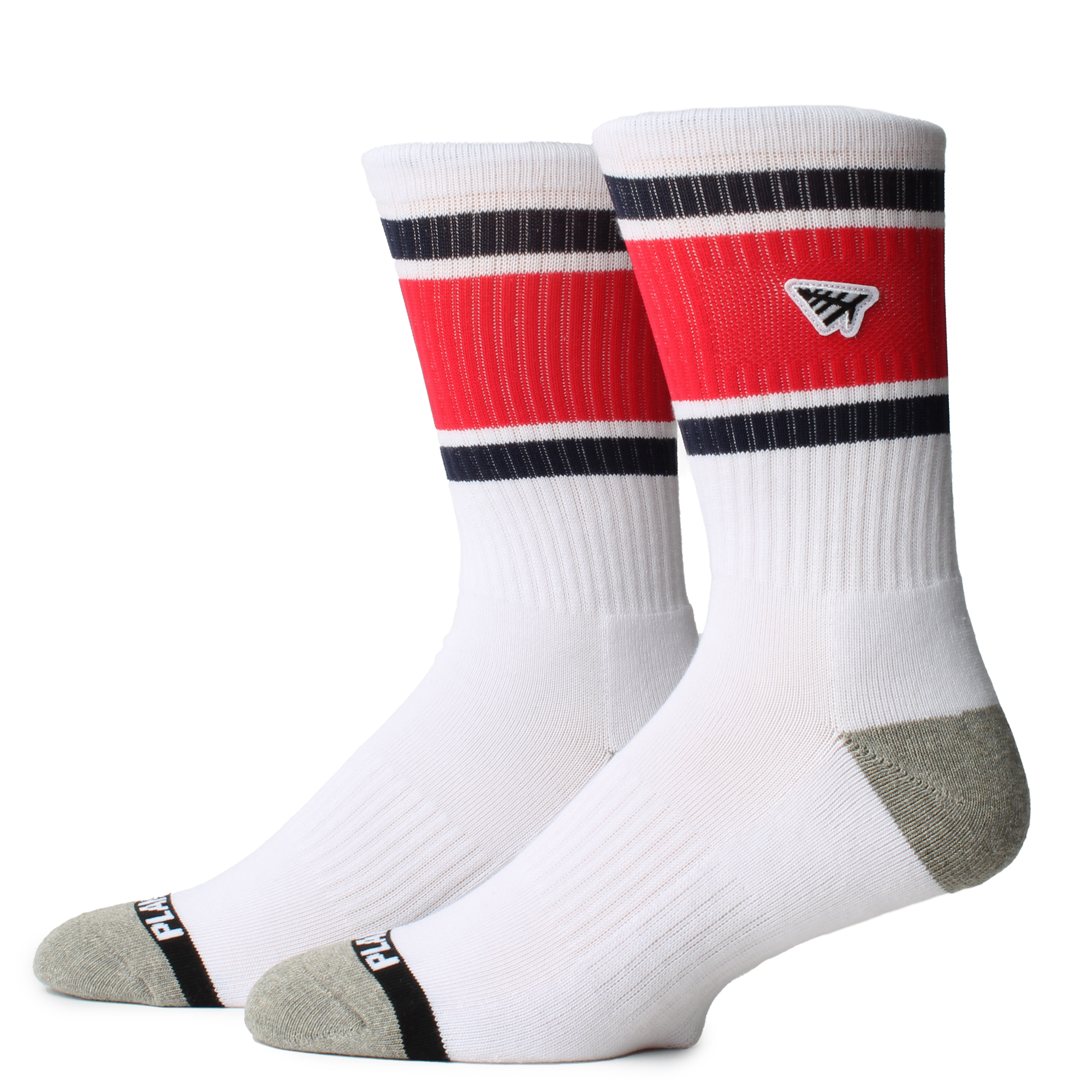 Embroidery Logo Patch Stripe Socks