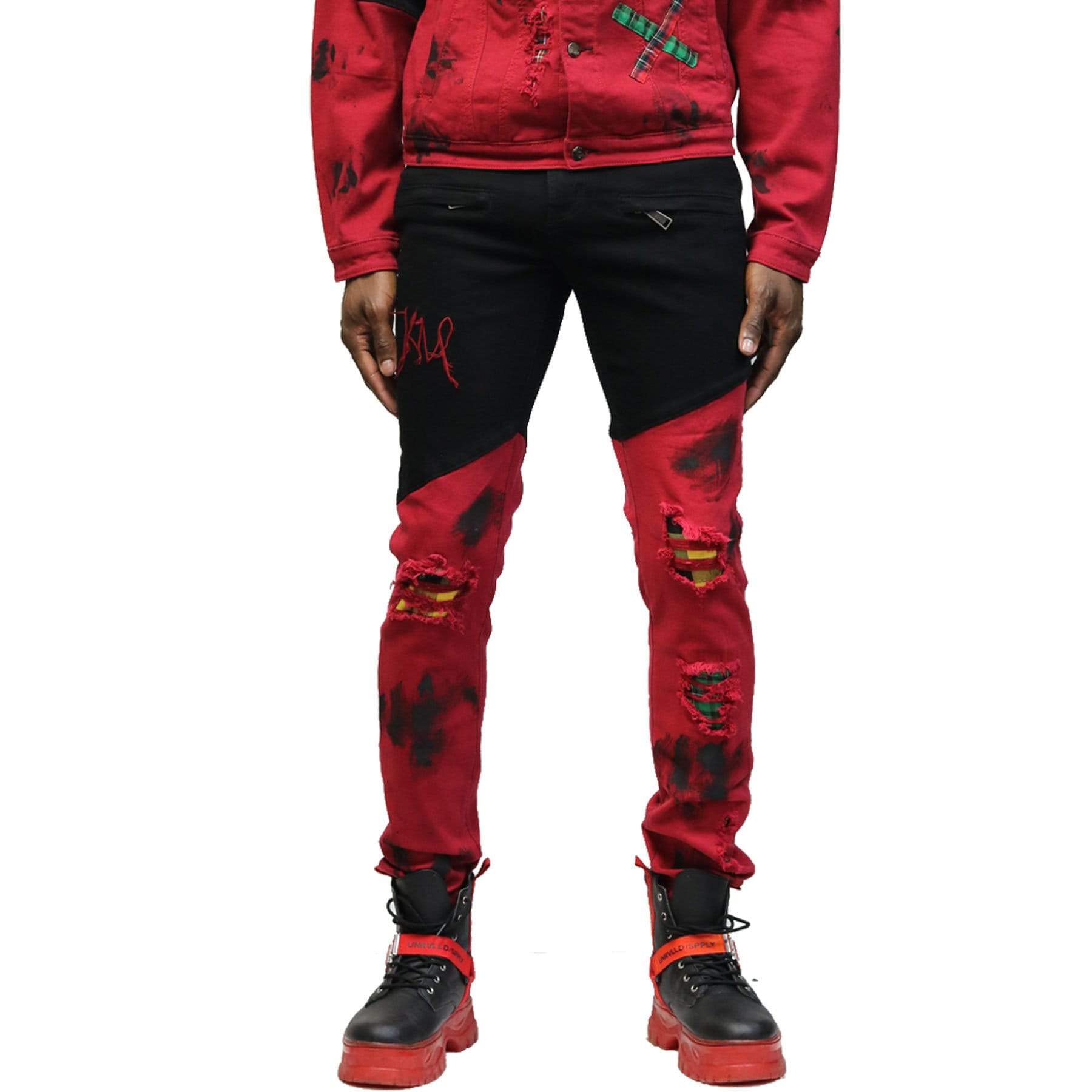 Epic Premium Washed Skinny Two Tone Twill Pants