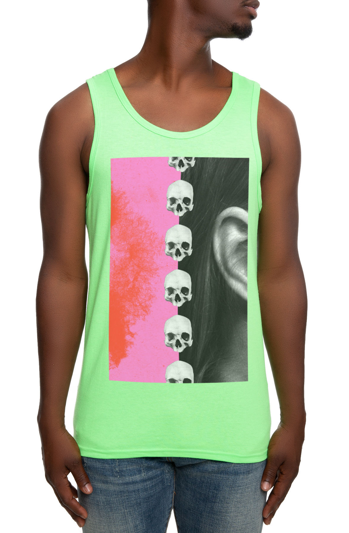 The Glimpses Tank Top in Neon Green