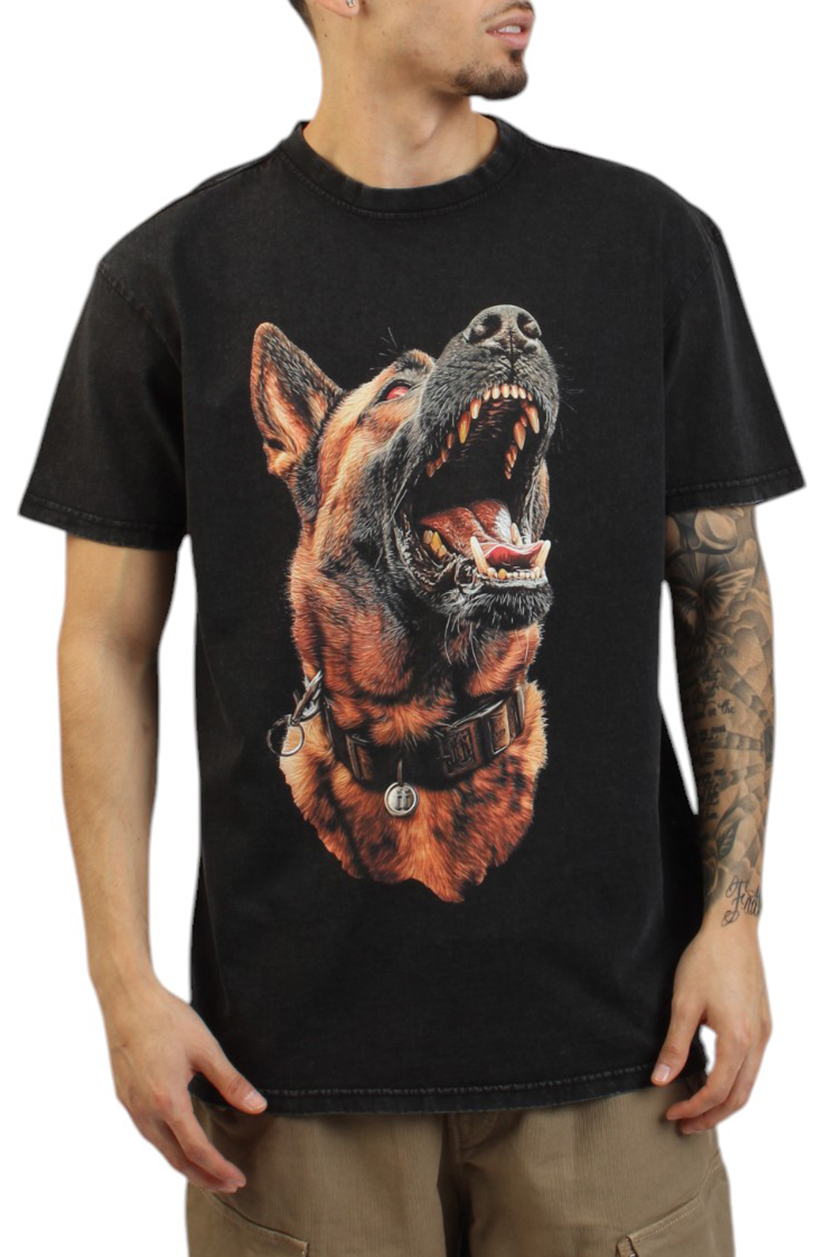 Man's Best Friend T-Shirt Acid Black