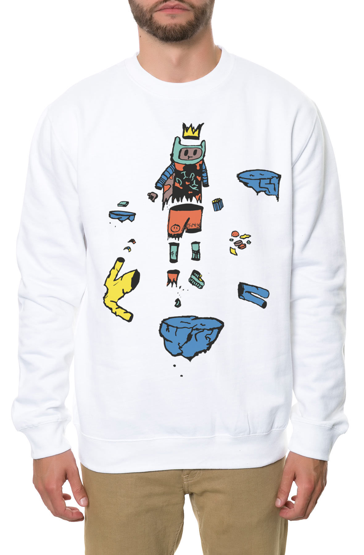 The Been 3 Crewneck Sweatshirt in White