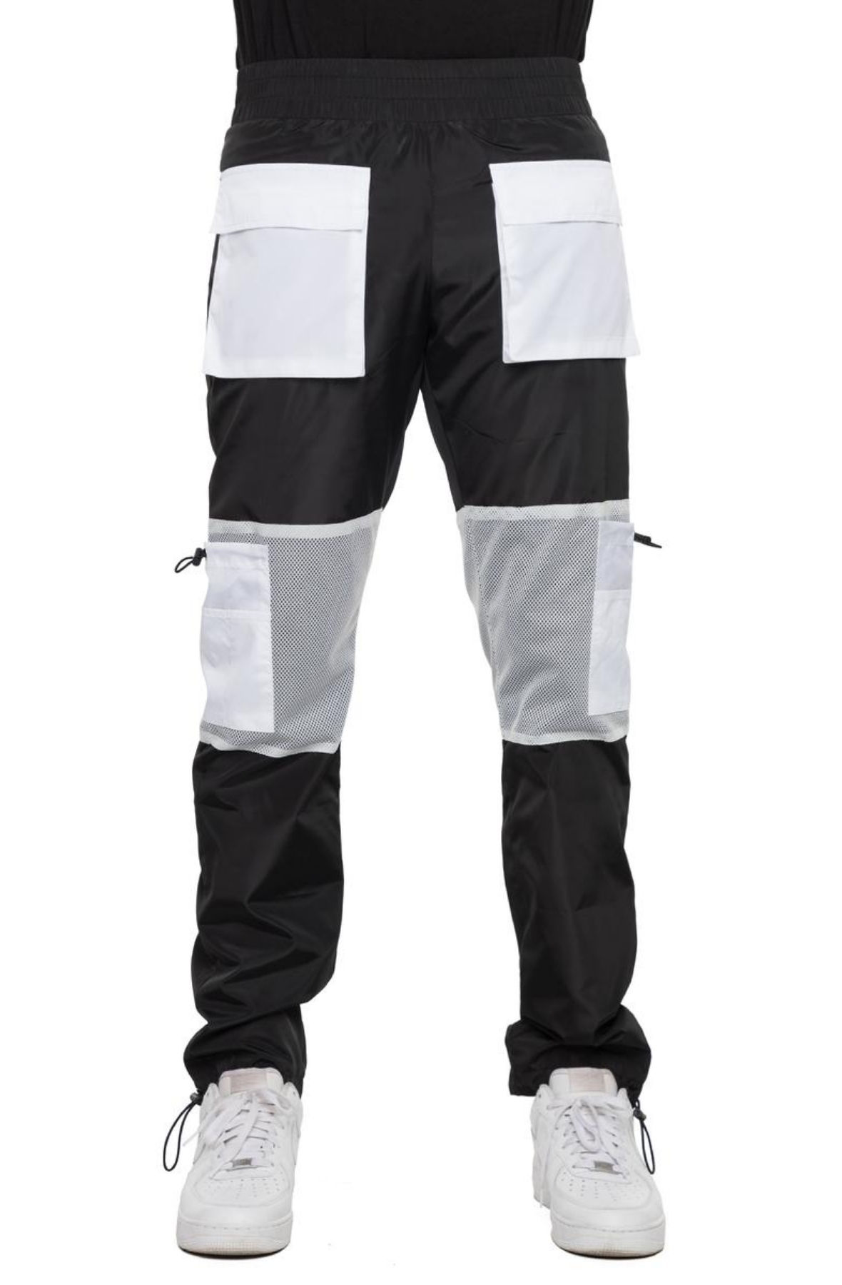 black and white cargo pants