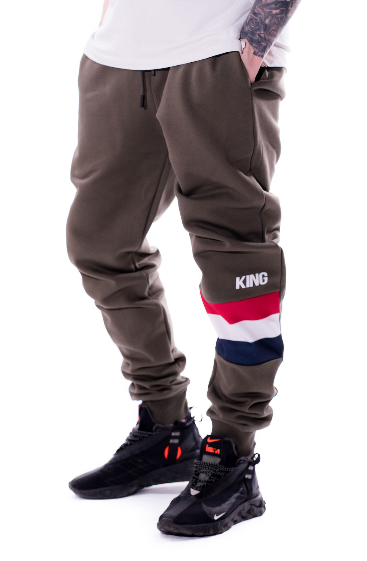 elasticated tracksuit bottoms