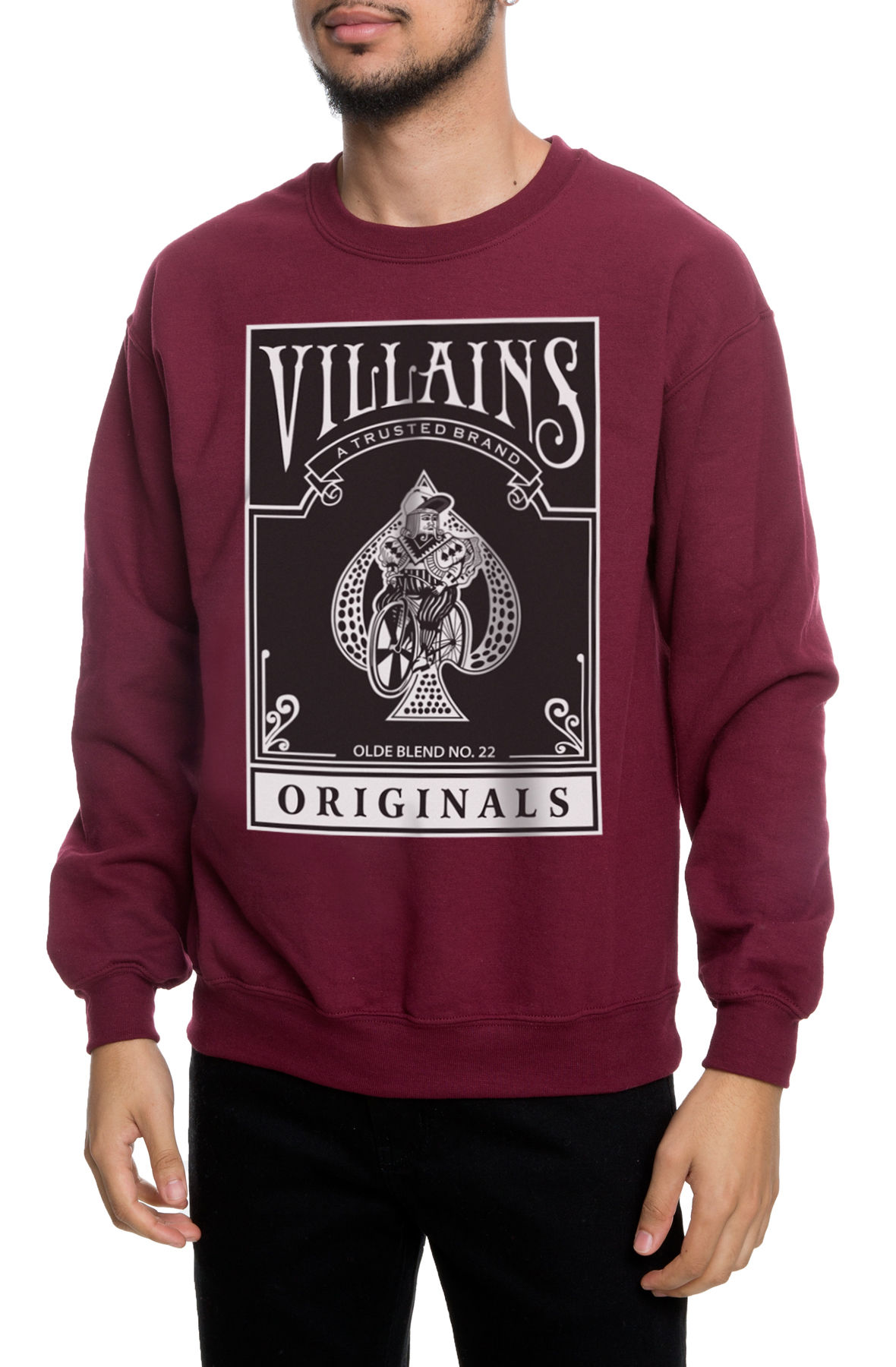 The Olde Blend Two Crewneck Sweatshirt in Maroon