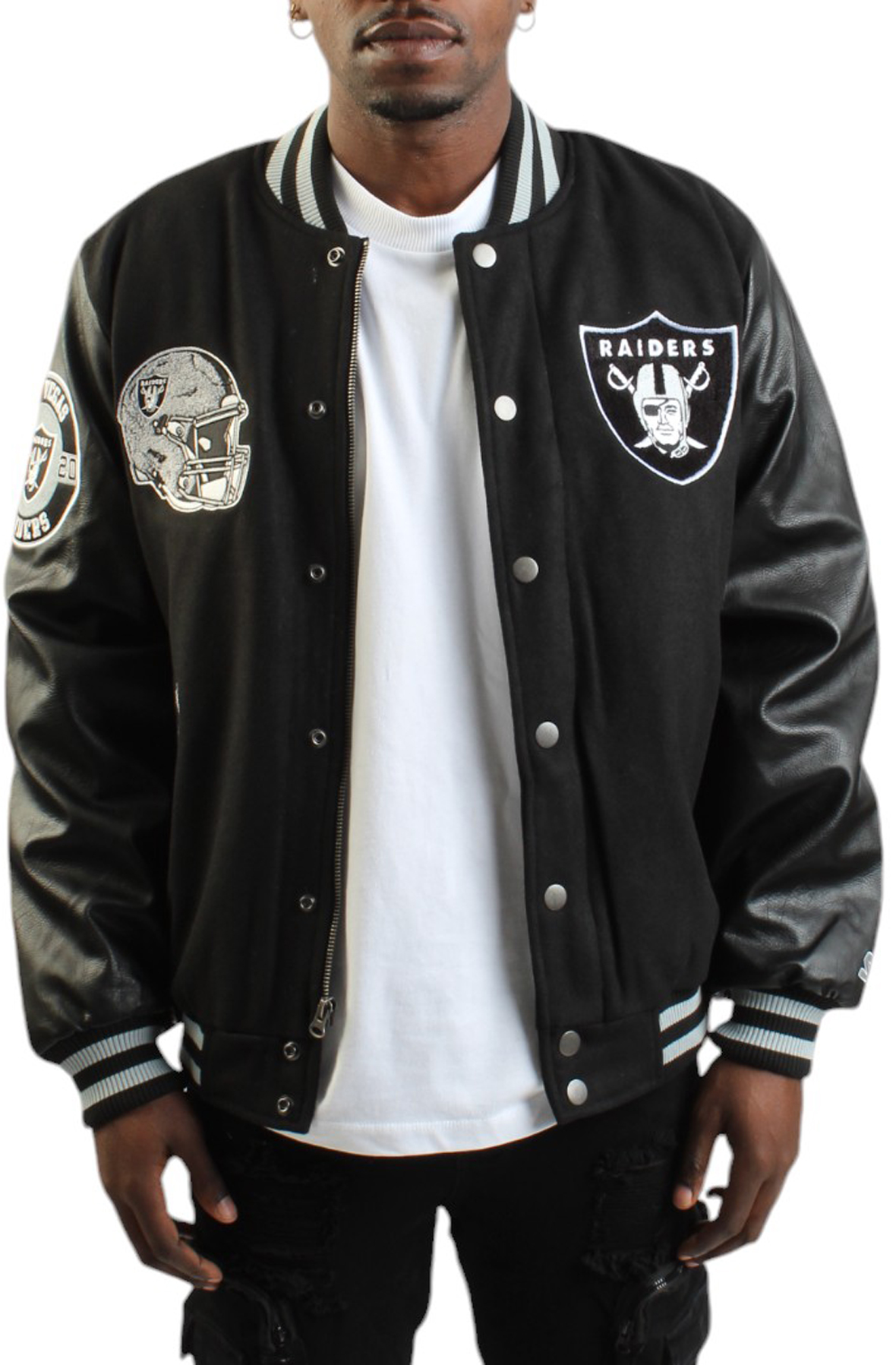 NFL Raiders Wool Varsity Jacket