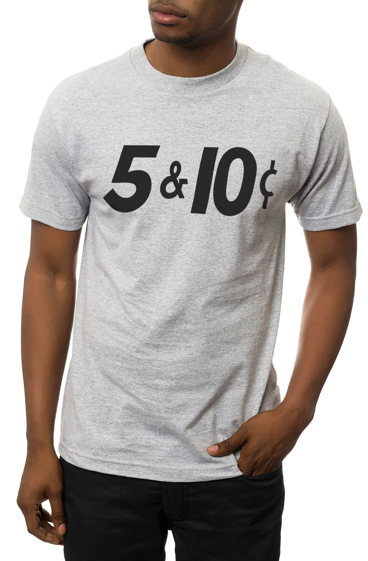 The Nickel and Dime Tee in Heather Grey