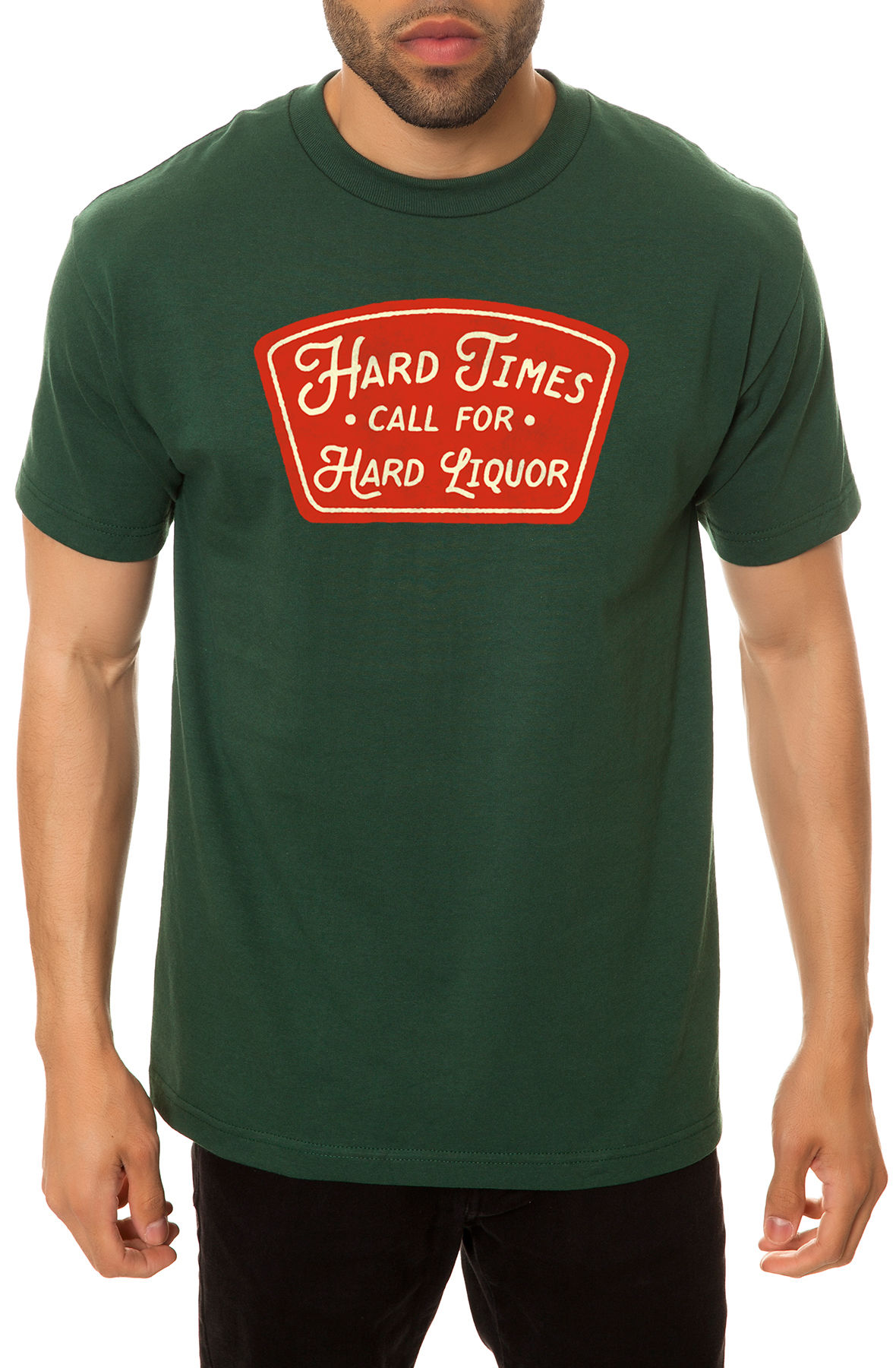 The Hard Liquor Tee in Forest Green