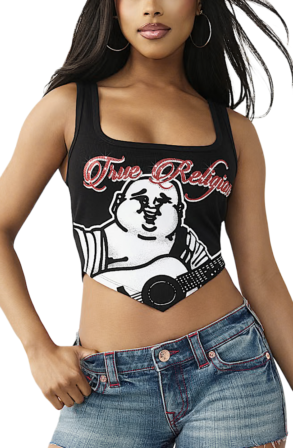 Crystal Handkerchief Tank Top