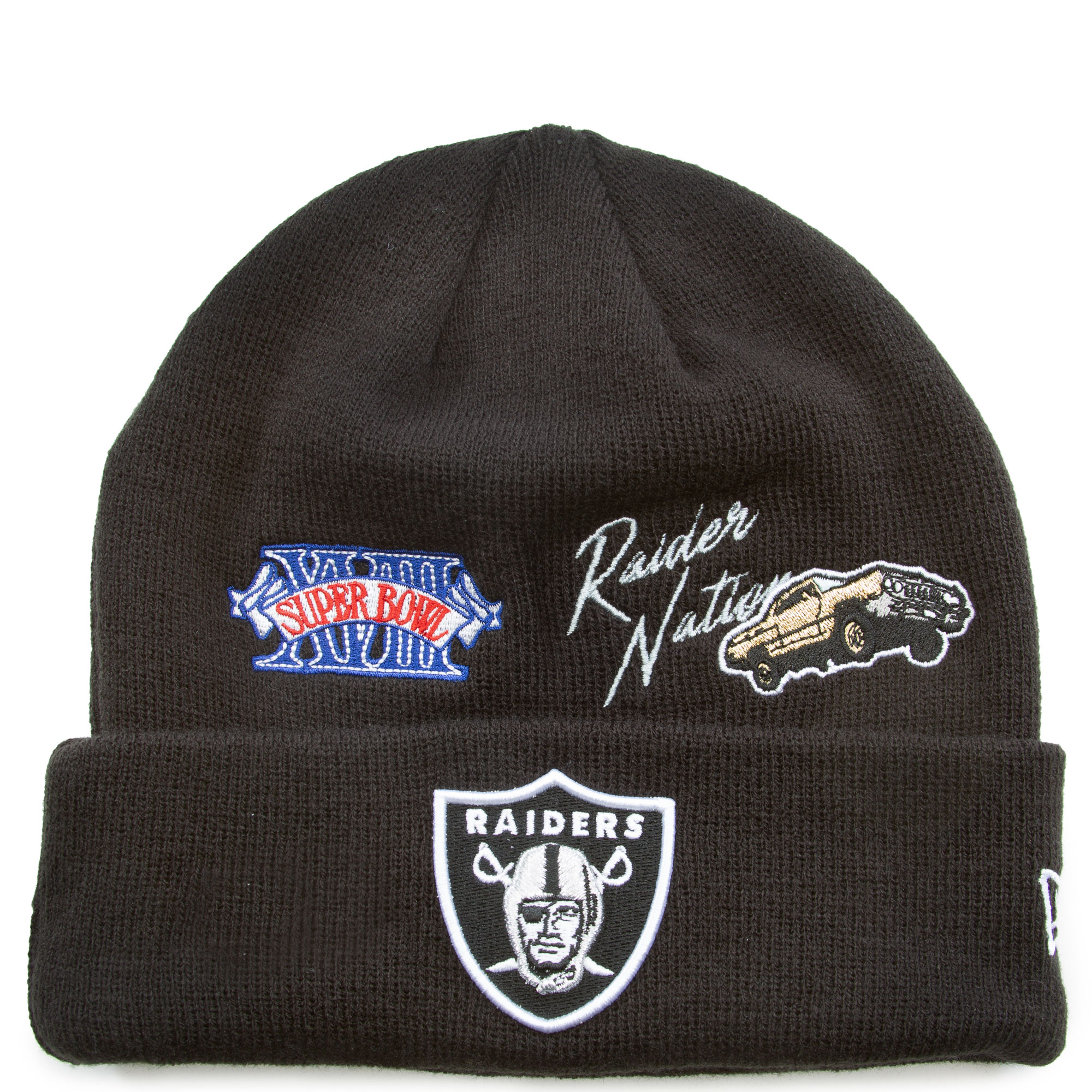 raiders pom pom beanie