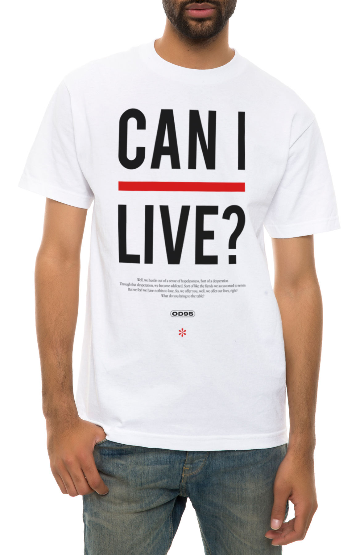 The Can I Live Tee in White