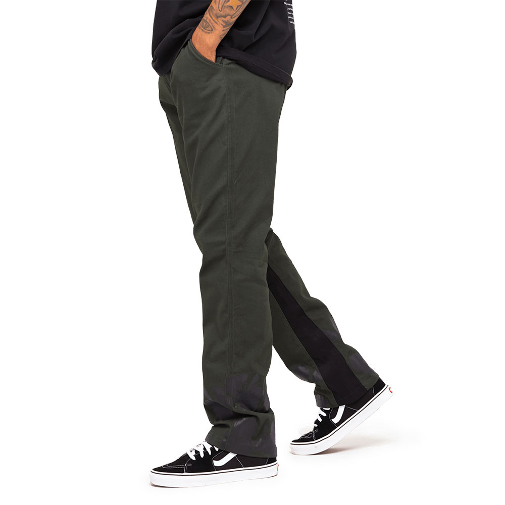 Spiral Straight Chinos Green Black