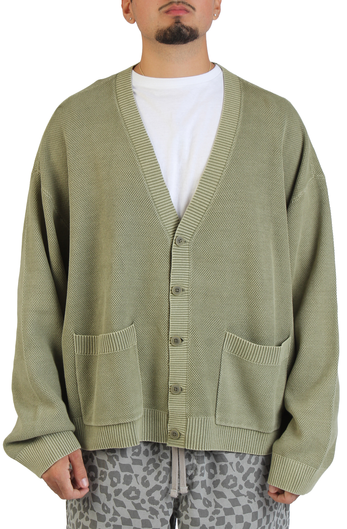 Bayview Acid Wash Cardigan Sweater