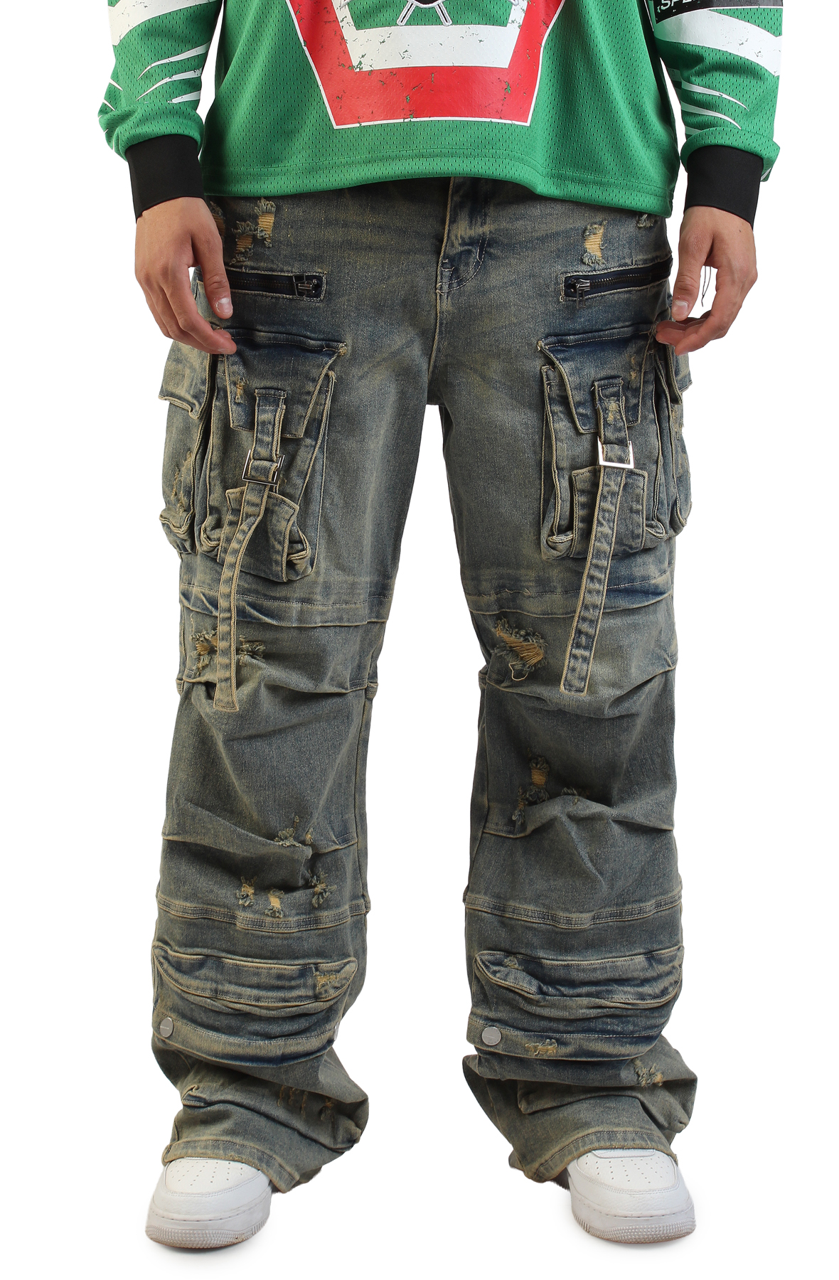 Y2K Utility Cargo Denim Pants