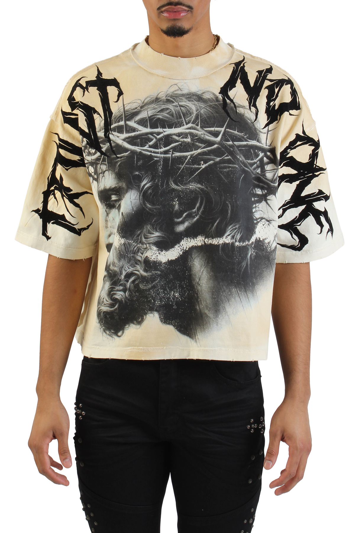 Trust No One French Terry Crop T-Shirt