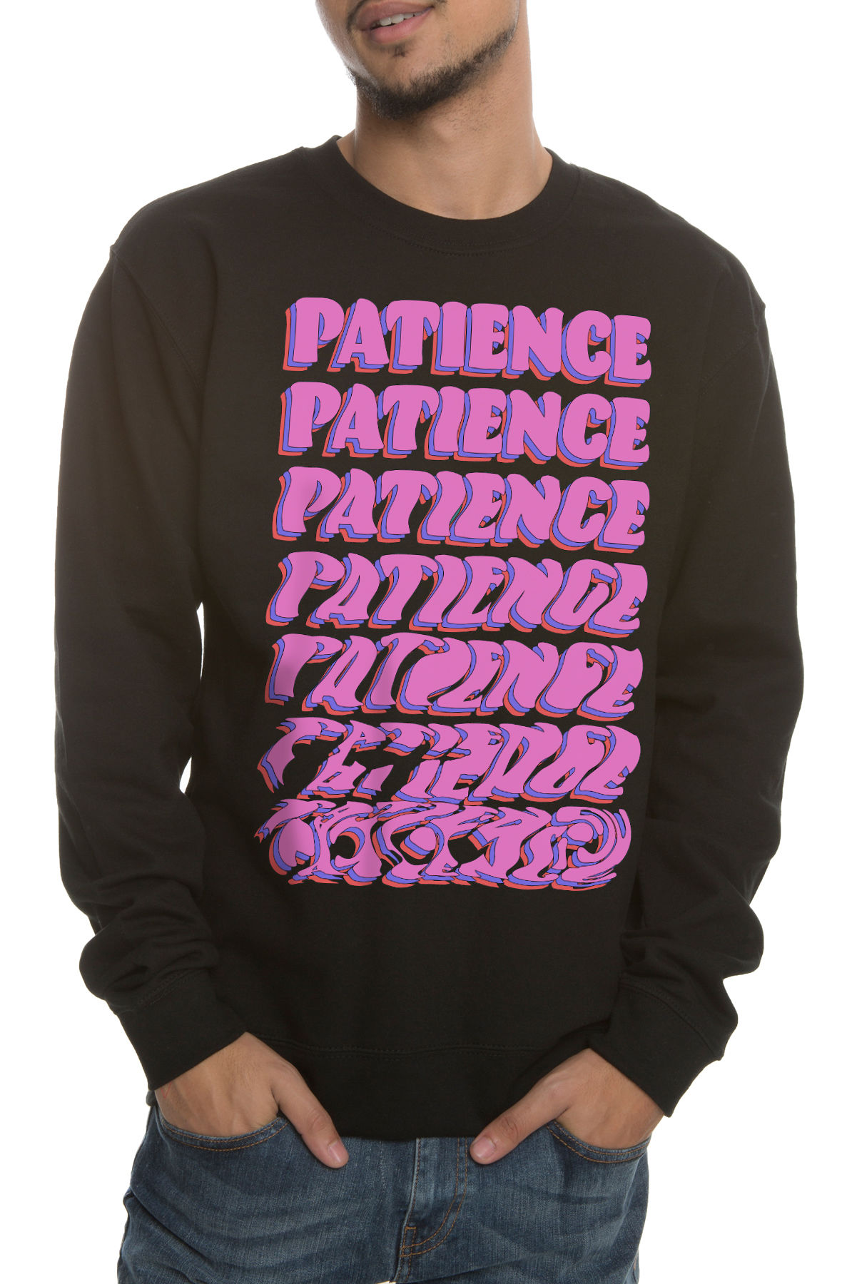 The Patience Crewneck Sweatshirt in Black