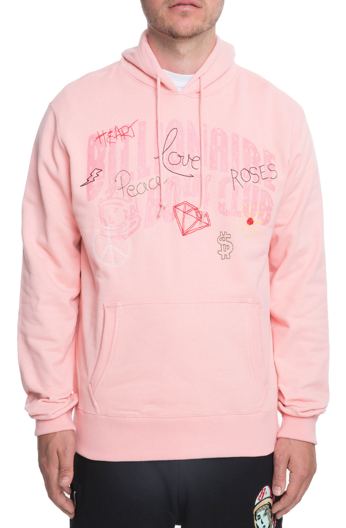 billionaire boys club pink hoodie