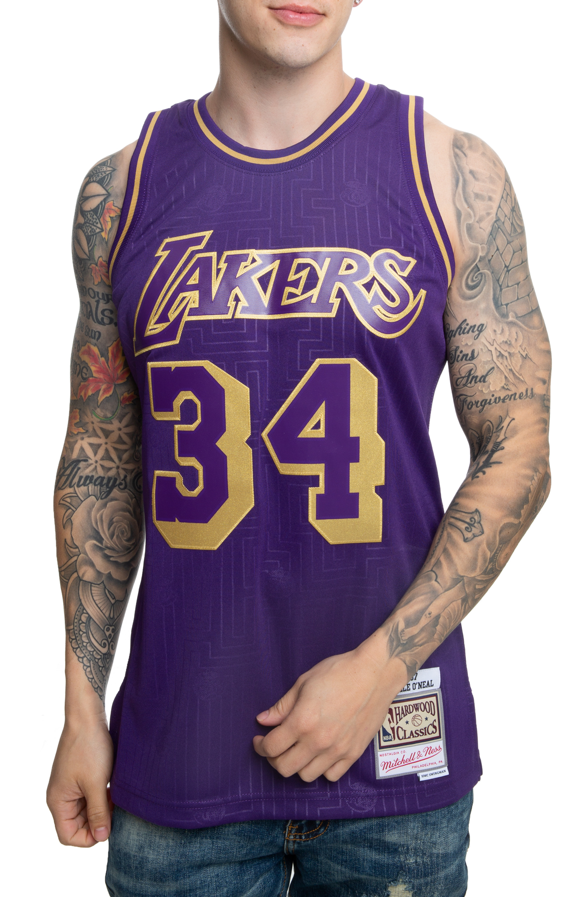Shirts, La Los Angeles Lakers Black 34 Shaq Oneal Jersey Bask Oneal  Hardwood Classics