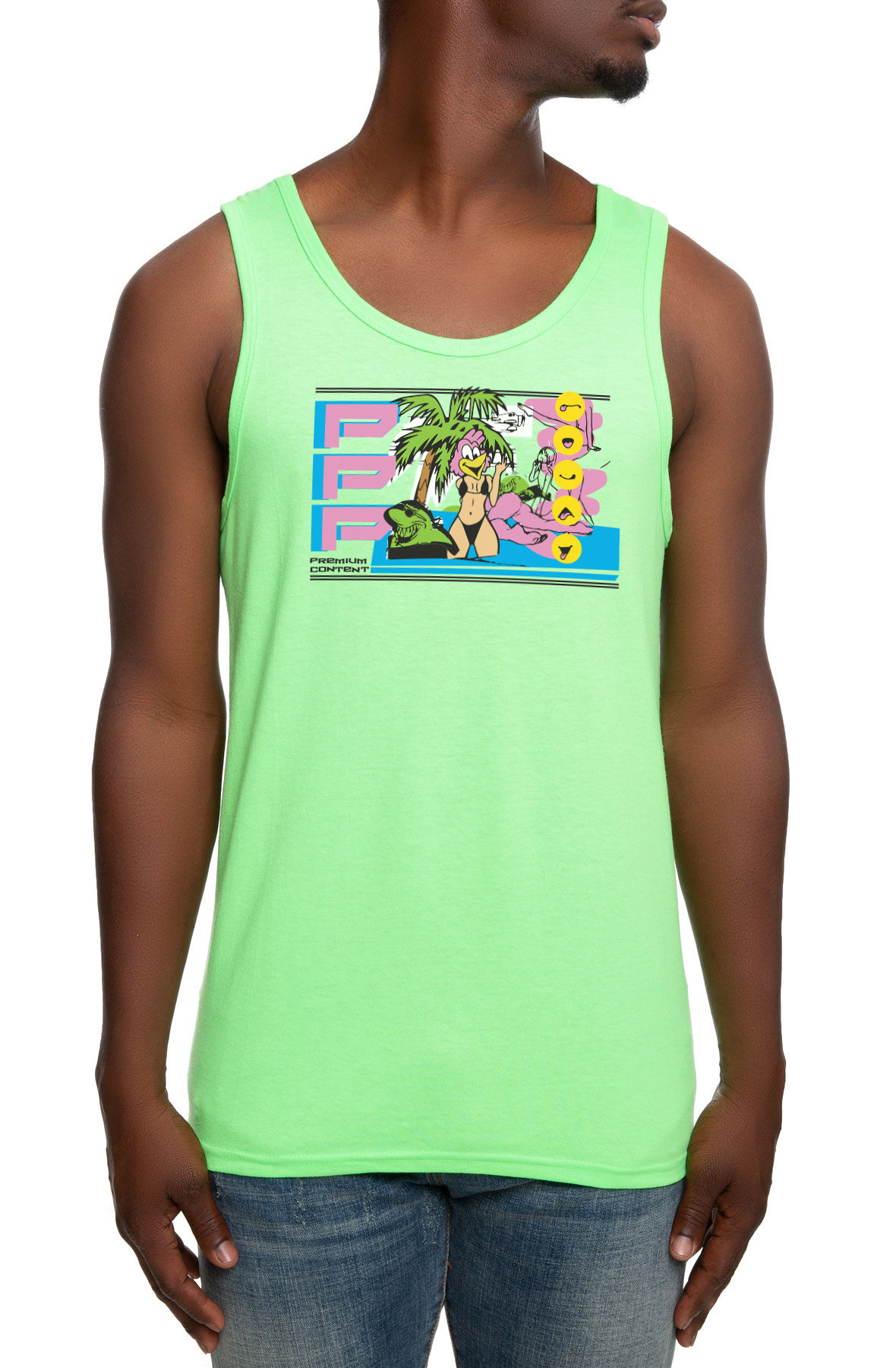 The Tripple P Tank In Neon Green