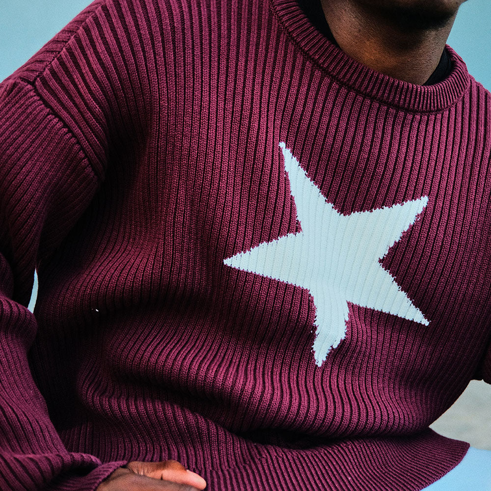 Zero Woven Sweater Plum