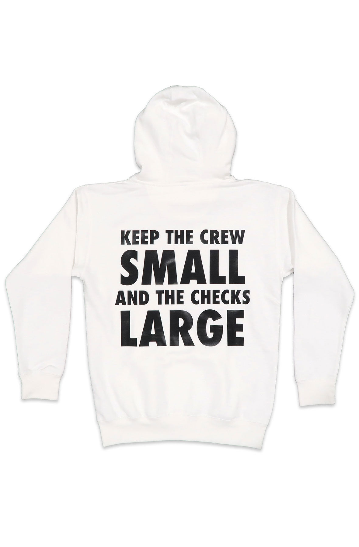 Crew Hoodie in White and Black