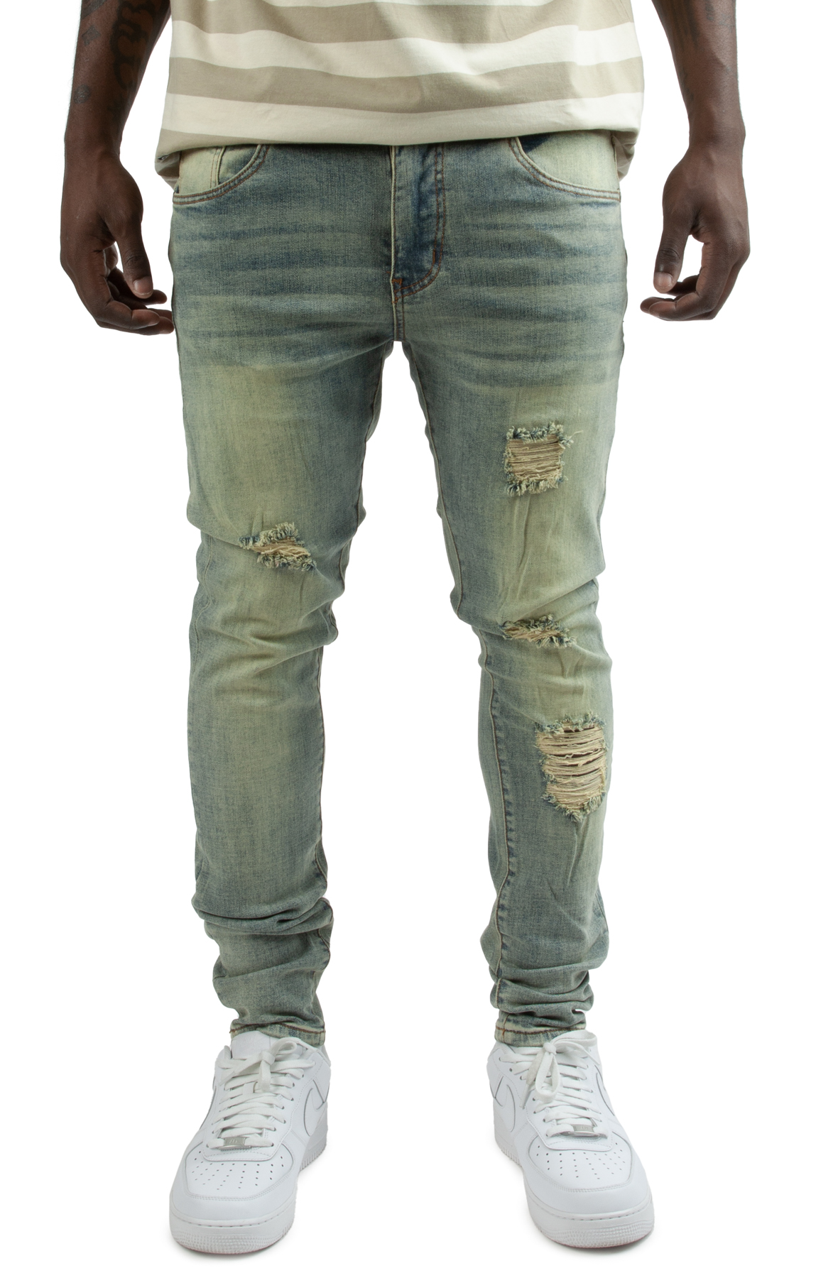 Lennon Sand Wash Ripped Jeans