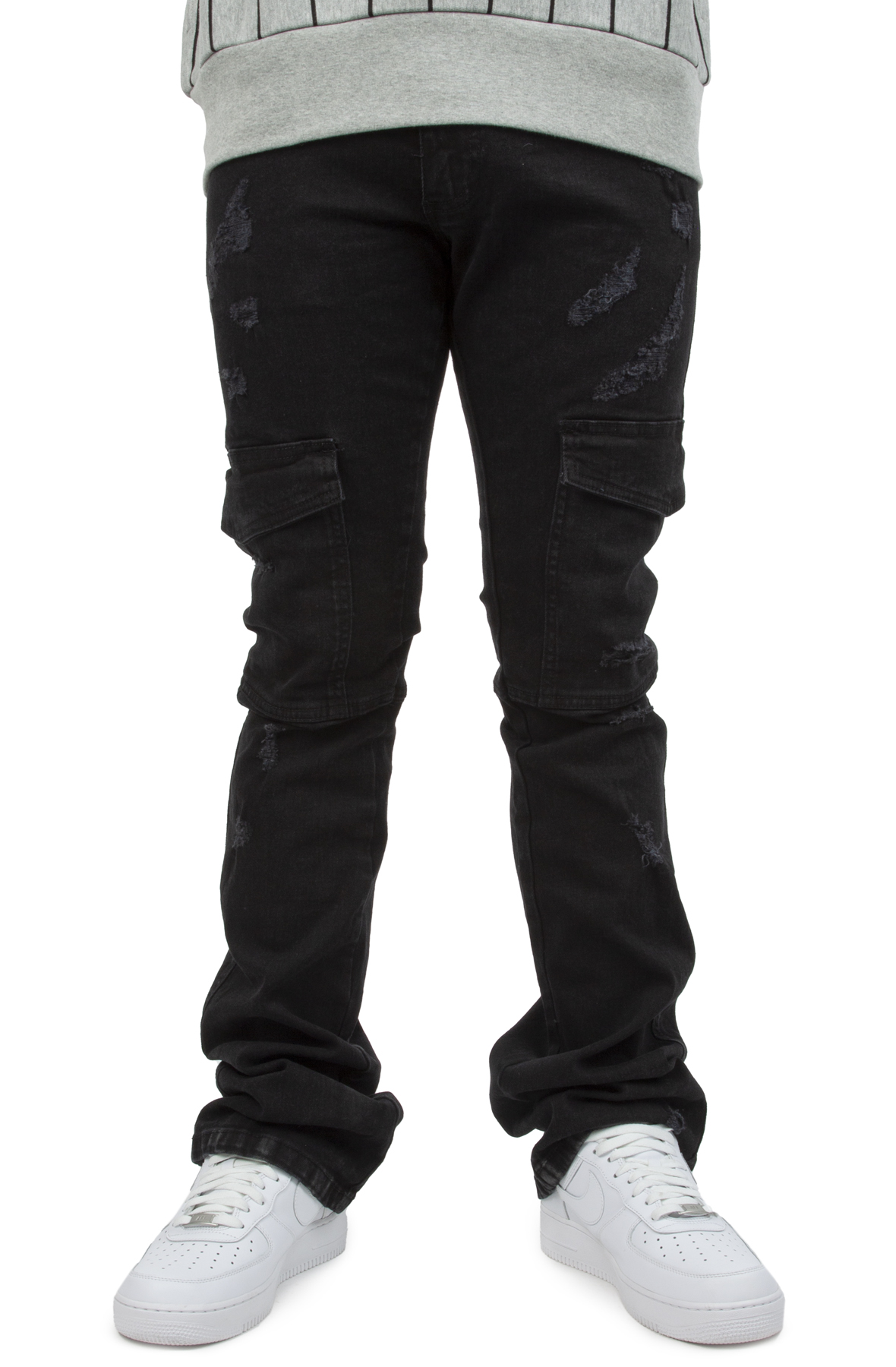 Flare Stack Type Cargo Jeans