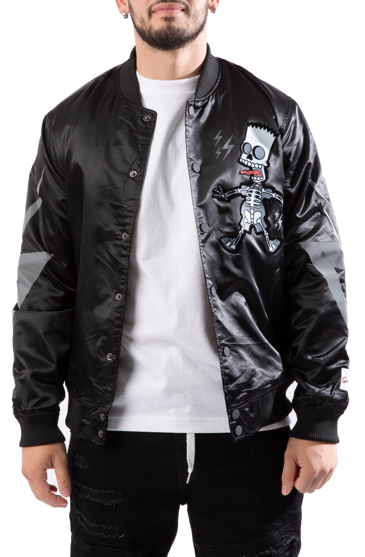 MAXIMA Electro Bart Satin Jacket FM60073SH-BLK - Karmaloop