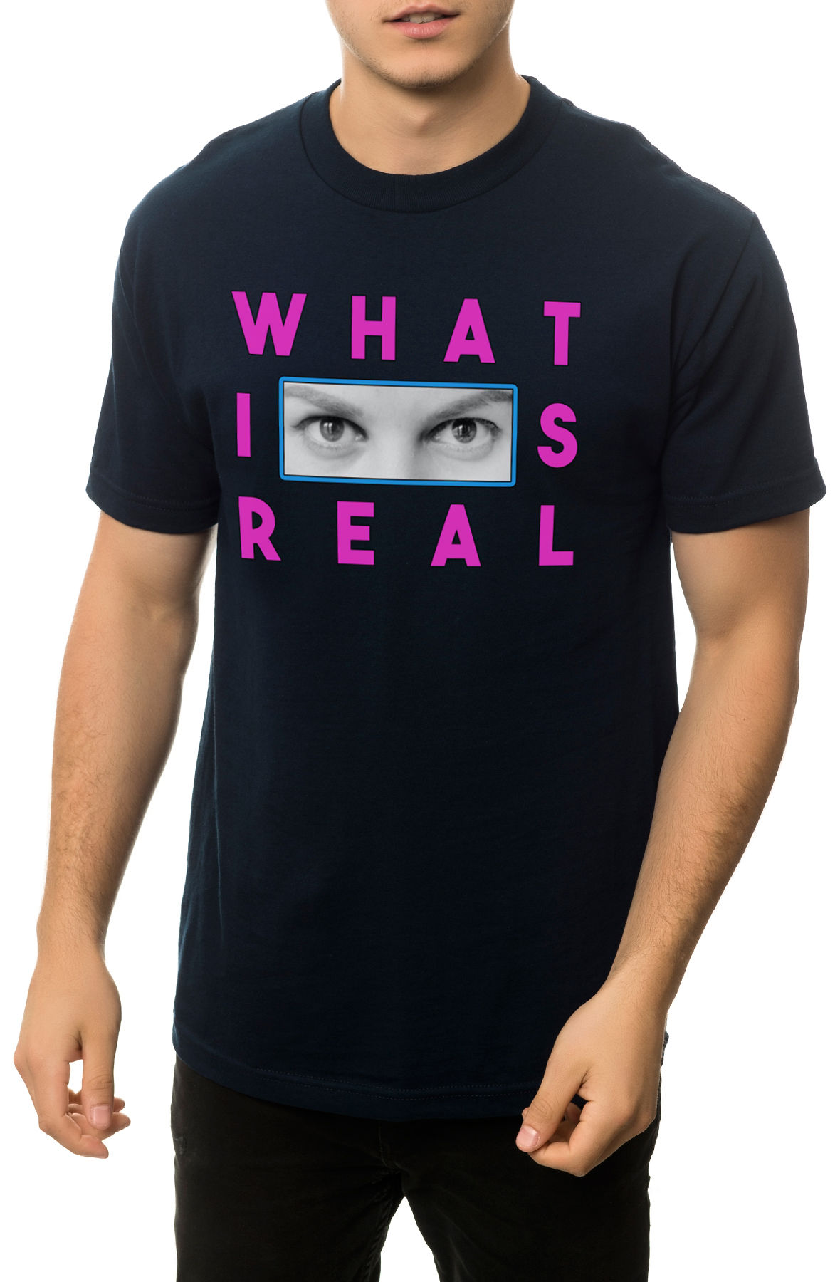 The What is Real Tee in Navy
