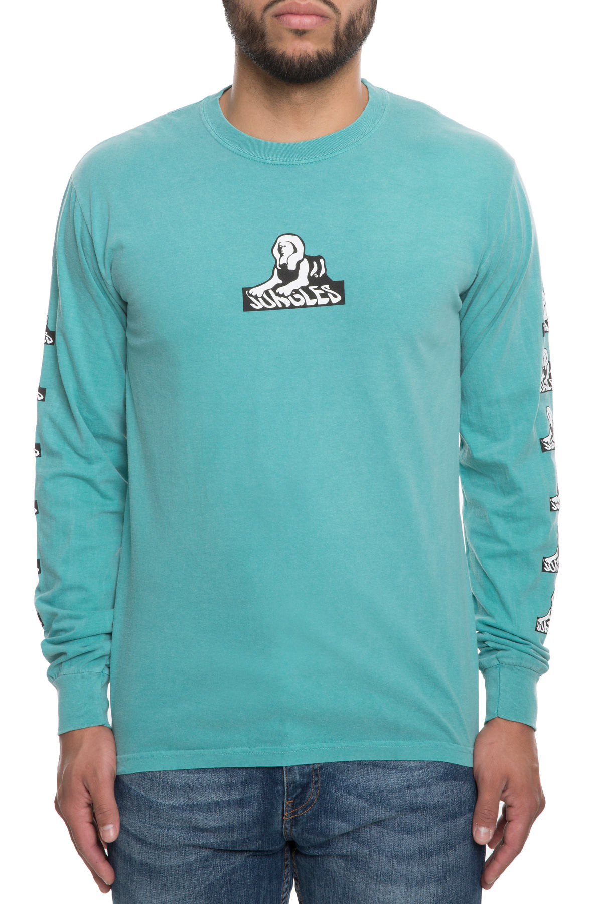 The Sphinx Logo Long Sleeve in Sea Foam Green